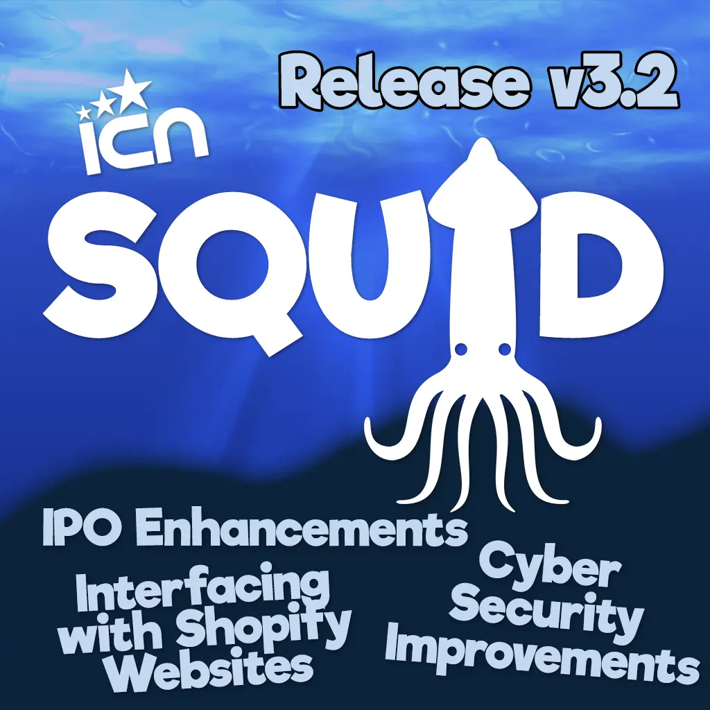 Read more about the article Release of SQUID 3.2: IPO Enhancements, Cyber Security Improvements & Interfacing with Shopify Websites